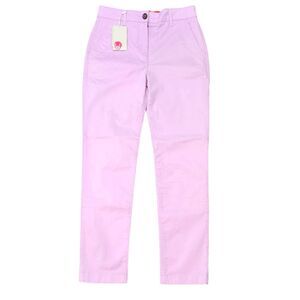 Boden Pants Chinos Straight Leg High Rise‎ Cotton Stretch Pink Purple 2 NWT